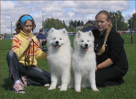 Zelda and R�lli in Puppy Show 2005
